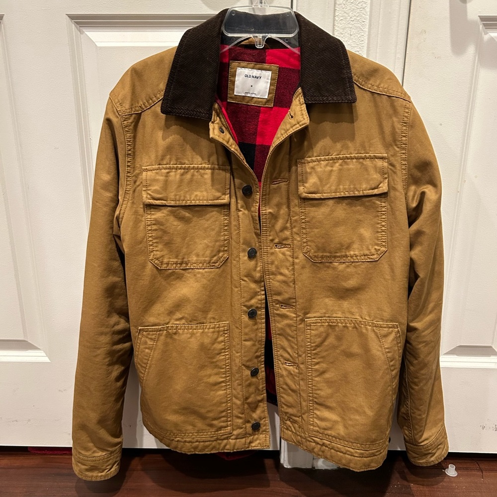 Old navy tan brown workwear carhartt-looking  jacket